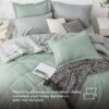 Light Purple Queen Comforter Set - 7 Pieces Reversible Queen Bed in a Bag, Queen Bed Set Light Purple and Grey with Comforters, Sheets, Pillowcases & Shams