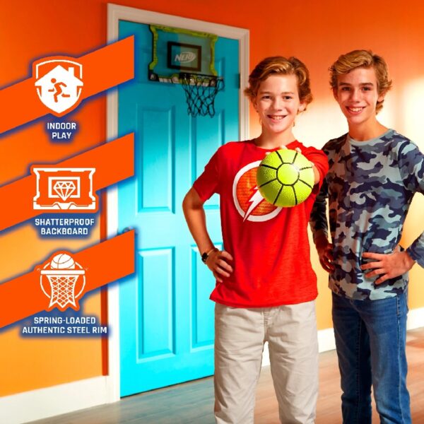 Pro Hoop Basketball Set - Includes Mini  Basketball - Steel Rim for Dunking - Over The Door
