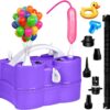 Electric Air Balloon Pump | 3-in-1 Air Pump for Inflatables，Long Animal Twisty Balloon, Foil Balloons, Quick-Fill 110V AC Inflator Deflator Great for Pool Floats Air Mattress Inflatables Purple Color