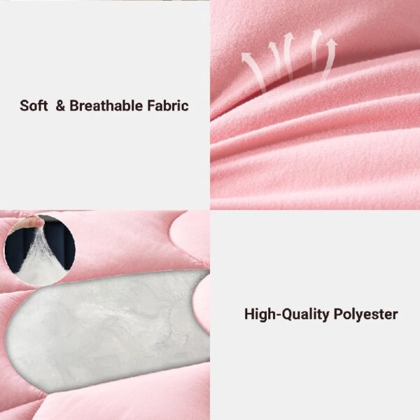 3 Pieces Bed in a Bag Comforter Set Duvet Insert,Reversible,Red/Black,Full Size Comforter Set-200GSM
