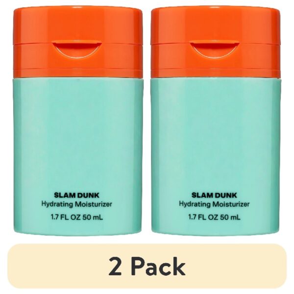 (2 pack) Slam Dunk Hydrating Face Moisturizer, for Normal to Dry Skin, 1.7 fl oz/ 50mL