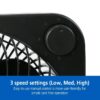 (2 pack) Mainstays 9-inch Box Indoor Comfort Personal AC Electric Fan, 3 Speeds, Black