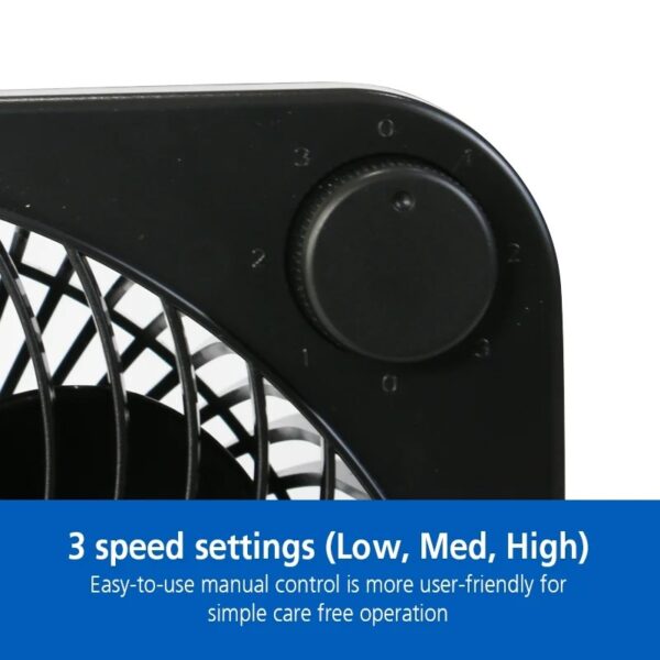 1c749386609f4a21bcf2b332018ac894 (2 pack) Mainstays 9-inch Box Indoor Comfort Personal AC Electric Fan, 3 Speeds, Black
