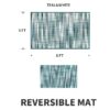 Outdoor Rug Carpet 6'x9' Waterproof Reversible Patio Rug Portable Modern Abstract Indoor Outdoor Rug Plastic Straw Rug for RV Camping Garden Picnic Deck Backyard Porch Decor Gray and White