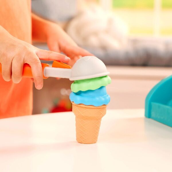 Sweet Sprinkles Ice Cream Plastic Set with 40+ Multicolor Pieces, Toddler and Preschool Play Food Toys