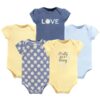 Short Sleeve Bodysuits, 5-Pack, Newborn- 24 Months
