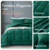 Queen Size 3-Piece All-Season Down Alternative Comforter Set Deep Black | Comforter + Pillow Cases Bedding Set | Hotel Grade Bed in a Bag by