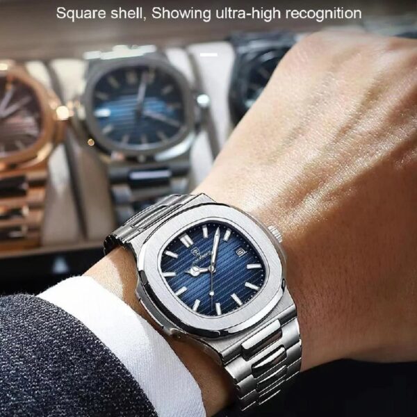 Men Watch Rose Gold Quartz Stainless Steel Sports Waterproof Luminous Date Fashion Watches