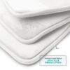 Nestl Set of 3 Absorbent Memory Foam Bath Mat Bathroom Rugs, Gray, Large 20