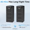 Large Size Four-Axis Brushless Drone 4K HD FPV Camera Wifi RC Quadcopter，360° Flip，Waypoint Flight，for Kids Adult and Beginners，GPS，Black，2 Batteries