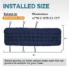 Chaise Lounge Cushion, 67x20x3 inch Rocking Chair Cushion with Ties and Top Cover, Patio Swing Bench Cushion Sofa Mat for Outdoor Indoor Furniture(Blue)
