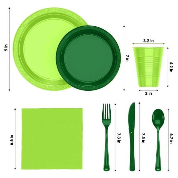 Exquisite 350 Piece Easter Plastic Disposable Party Plates & Dinnerware Combo Set