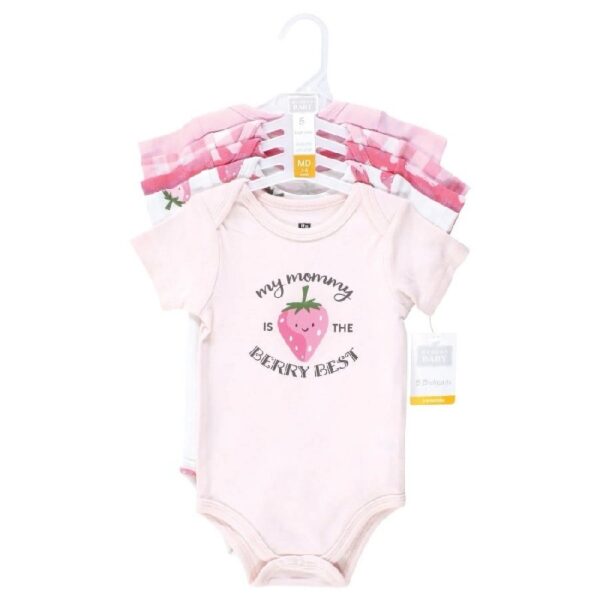 Short Sleeve Bodysuits, 5-Pack, Newborn- 24 Months