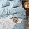 Dorm Bedding Twin Comforter Set - 5 Pieces Pintuck Bed in A Bag with Comforters, Sheets, Pillowcases & Shams