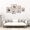 House Day 8 Pack Picture Frames, Photo Frame Set for Family, Multi Sizes Including 8x10, 5x7, 4x6, Retro Brown