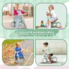 Baby Balance Bike, Toddler Baby Bicycle with 4 Wheels for 10-36 Months, Adjustable Handlebar Baby Outdoor Bike Riding Toy, First B-day Gift