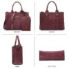 1e9327be5f854167bd99b32d01783300 Women's 3Pcs Purse Handbag Shoulder Bag Tote Satchel Hobo Bag Briefcase Work Bag for Ladies