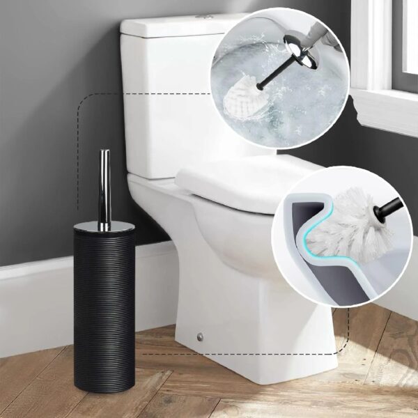 Bathroom Accessories Sets 6 Piece Bath Ensemble Includes Soap Dispenser, Toothbrush Holder, Toothbrush Cup, Soap Dish for Decorative Countertop and Housewarming Gift, Dark Blue