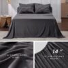 Dorm Bedding Twin Comforter Set - 5 Pieces Pintuck Bed in A Bag with Comforters, Sheets, Pillowcases & Shams