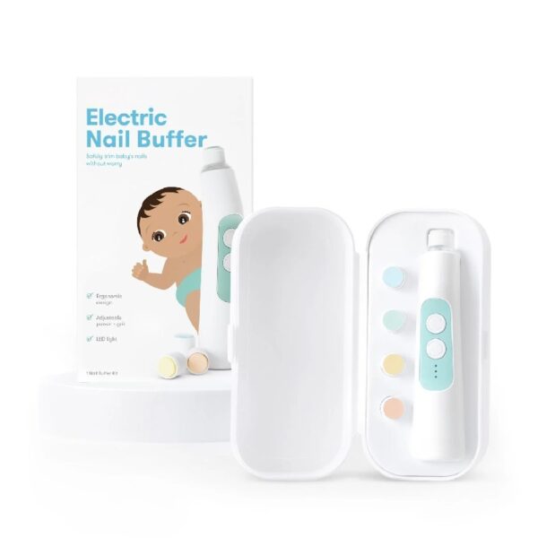 Electric Nail File and Buffer Set, Fingernail Clippers Alternative for Newborn to Toddler