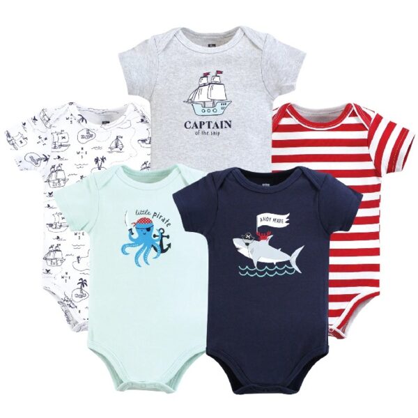 Short Sleeve Bodysuits, 5-Pack, Newborn- 24 Months