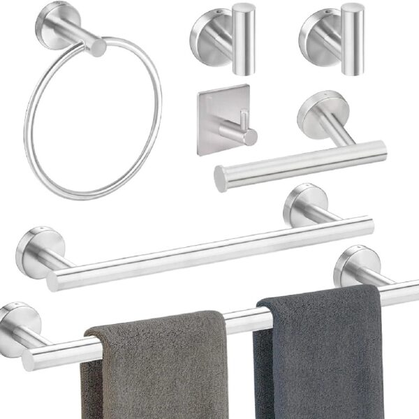 Bathroom Hardware Set, 7 Pieces Bathroom Accessories Set Includes 24