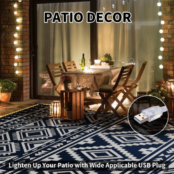 Outdoor Rug Carpet 6'x9' Waterproof Reversible Patio Rug Portable Modern Abstract Indoor Outdoor Rug Plastic Straw Rug for RV Camping Garden Picnic Deck Backyard Porch Decor Gray and White