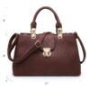 Women Satchel Handbags Top Handle Purse Medium Tote Bag Vegan Leather Shoulder Bag