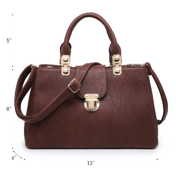 Women Satchel Handbags Top Handle Purse Medium Tote Bag Vegan Leather Shoulder Bag