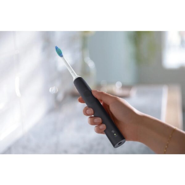3100 Power Toothbrush, Rechargeable Electric Toothbrush with Pressure Sensor, Black HX3681/04
