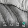 Full/Queen Comforter Sets, Reversible 3 Piece Extra Soft Bedding Set, Chambray Print Sage Green Comforter Bed Set with Pillow Shams