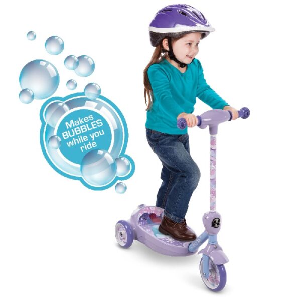 Disney Frozen 3-Wheel 6V Electric Bubble Scooter, Kids Ages 3+, 2 MPH