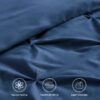 Dorm Bedding Twin Comforter Set - 5 Pieces Pintuck Bed in A Bag with Comforters, Sheets, Pillowcases & Shams