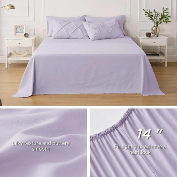 Dorm Bedding Twin Comforter Set - 5 Pieces Pintuck Bed in A Bag with Comforters, Sheets, Pillowcases & Shams