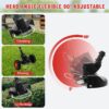 24V Black Electric Weed Eater Lawn Edger Cordless Grass String Trimmer Cutter + 2 Batteries & 3 Types Blades