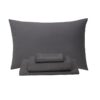 7 Piece Reversible Bed in a Bag Comforter Set with Sheets, Black, Queen