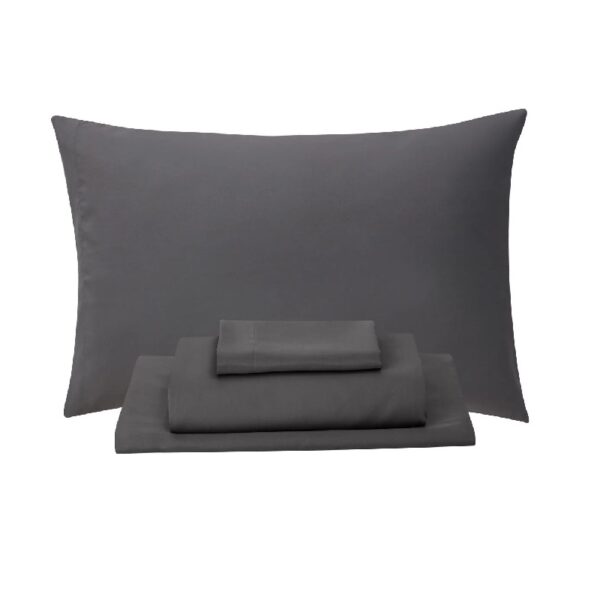 7 Piece Reversible Bed in a Bag Comforter Set with Sheets, Black, Queen