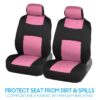 PolyPro Car Seat Covers Full Set in Charcoal on Black – Front and Rear Split Bench for Cars, Easy to Install Cover Set, Accessories Auto Trucks Van SUV
