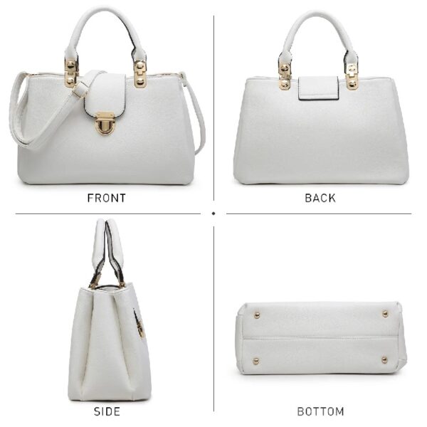 Women Satchel Handbags Top Handle Purse Medium Tote Bag Vegan Leather Shoulder Bag
