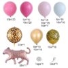 135pcs Pink 3D Leopard Aluminium Foil Balloons Pink leopard latex balloon kid birthday party decor Gender disclosure baby shower (135pcs,Other)