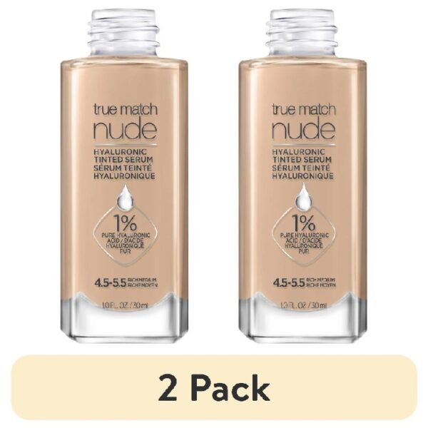 (2 pack) True Match Serum Foundation Makeup, 4.5-5.5 Rich Medium, 1 fl oz