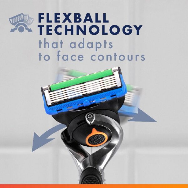Fusion5 ProGlide Shaving Manual Razor for Men, Razor Handle, 6 Razor Blade Refills, FlexBall Razor Handle and Precision Trimmer for Men