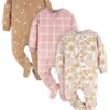 Baby and Toddler Neutral Microfleece Blanket Sleeper Pajamas, 3-Pack, Sizes 0/3M-5T