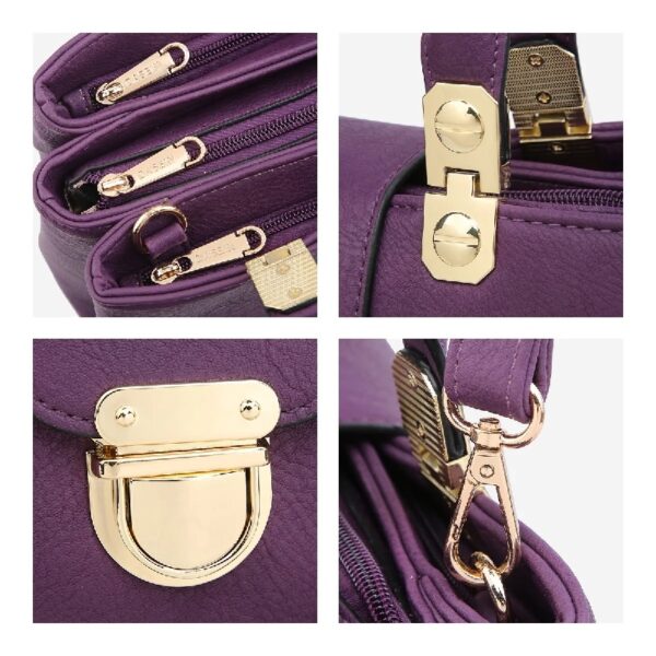 Women Satchel Handbags Top Handle Purse Medium Tote Bag Vegan Leather Shoulder Bag