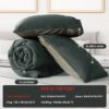 3 Pieces Bed in a Bag Comforter Set Duvet Insert,Reversible,Red/Black,Full Size Comforter Set-200GSM