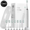 Black Series Electric Toothbrush - Rechargeable, 4 Modes, Travel Case, 8 Brush Heads