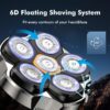 Head Shaver for Bald Men, Magnetic Electric Razor for Men, IPX7 Waterproof Rechargeable Shaver
