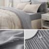 Light Purple Queen Comforter Set - 7 Pieces Reversible Queen Bed in a Bag, Queen Bed Set Light Purple and Grey with Comforters, Sheets, Pillowcases & Shams