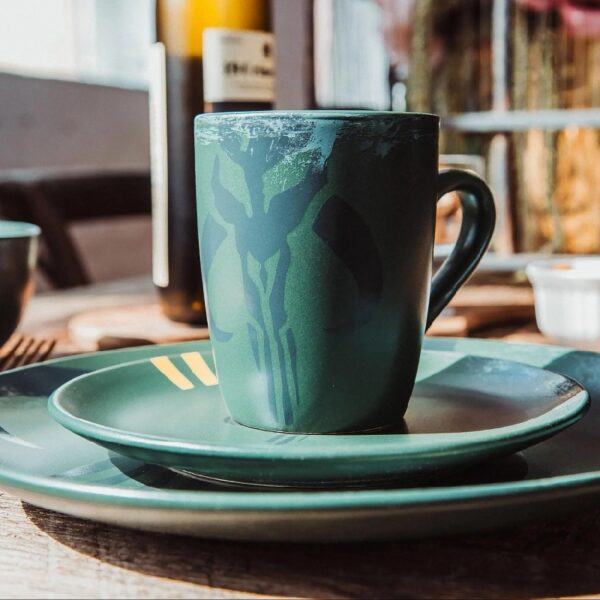 Star Wars Boba Fett Mandalorian Stoneware Plates & Bowl Collection | 4-Piece Set