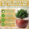 3 Pcs Coconut Fiber Mulch Ring, 30 Inch Coco Coir Tree Ring Mulch Mat, 100% Natural Tree Protector Mat Plant Cover Ring Coconut Coir Discs Tree Mats Mulch Rings for Indoor Outdoor Trees Plants